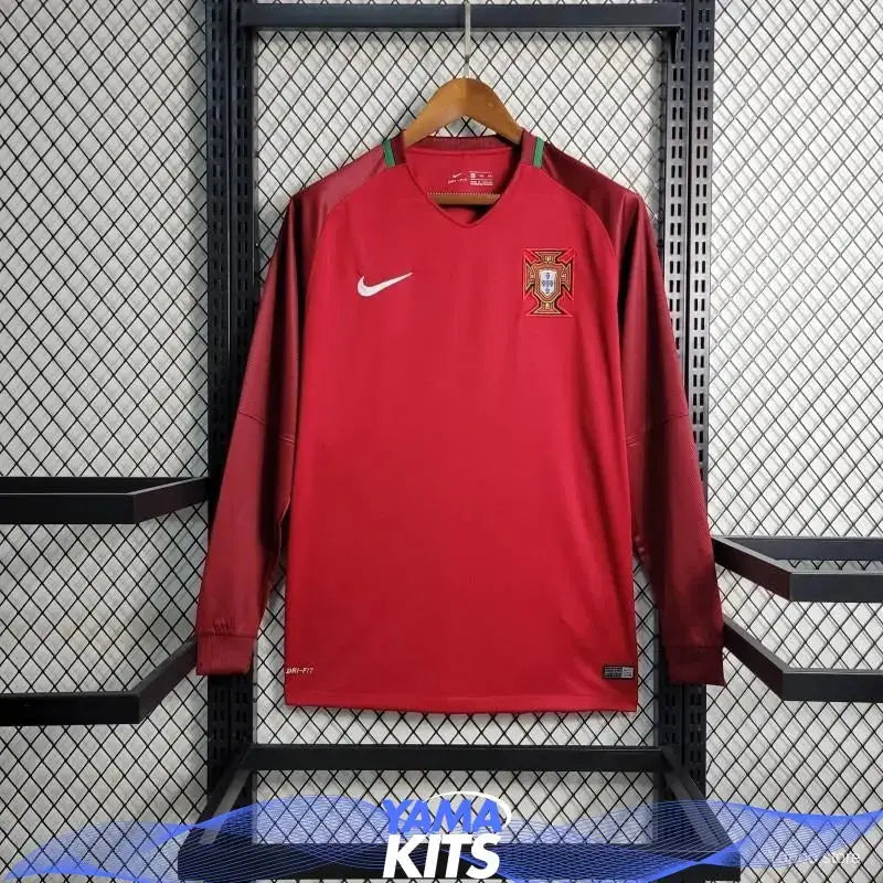Maillot Portugal Domicile Manches Longues 2016 Classic Shirtss