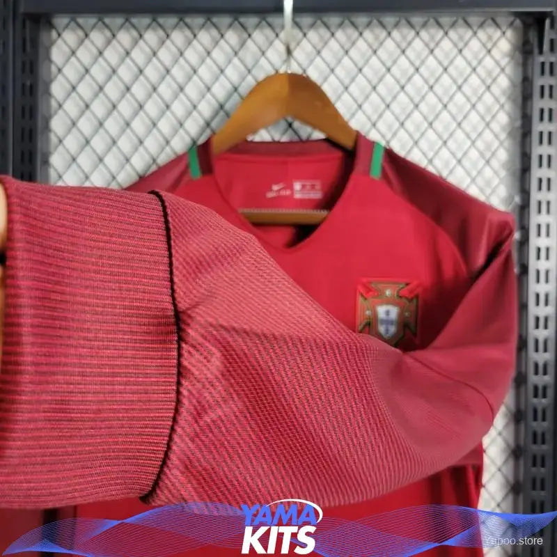 Maillot Portugal Domicile Manches Longues 2016 Classic Shirtss