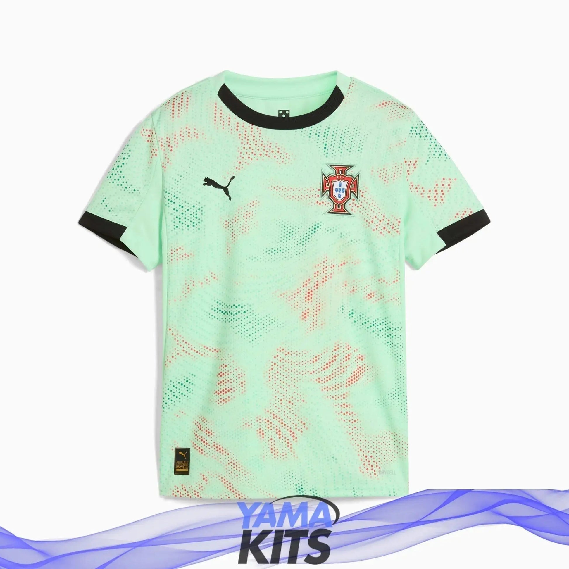 Maillot Portugal féminin extérieur "Vert fluo" 2025/2026 YamaKits Foot