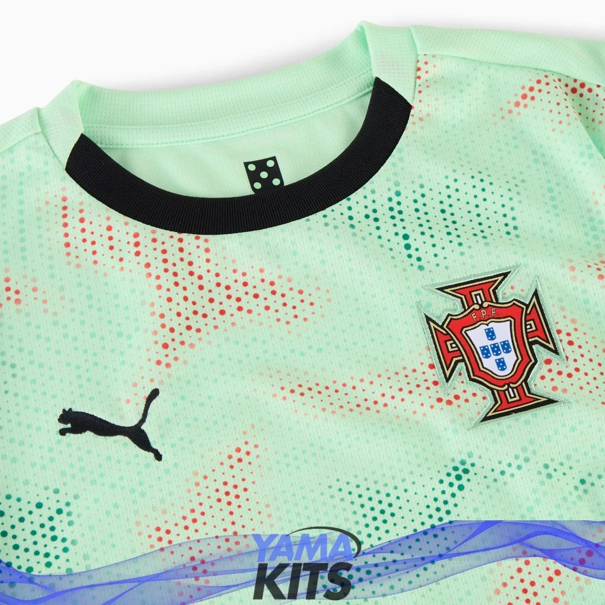 Maillot Portugal féminin extérieur "Vert fluo" 2025/2026 YamaKits Foot
