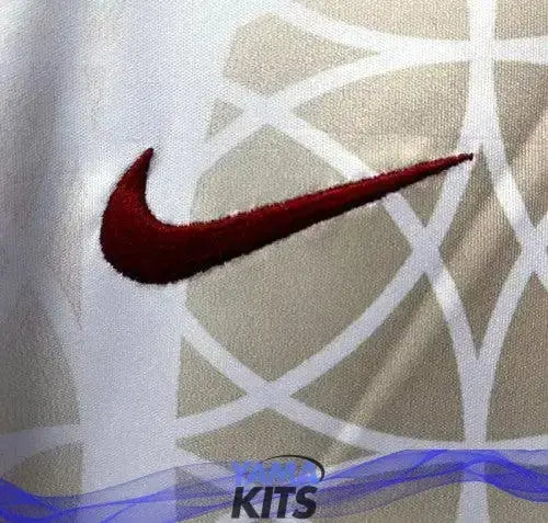 Maillot Qatar Extérieur "blanc,or" 2022/2023 YamaKits Foot