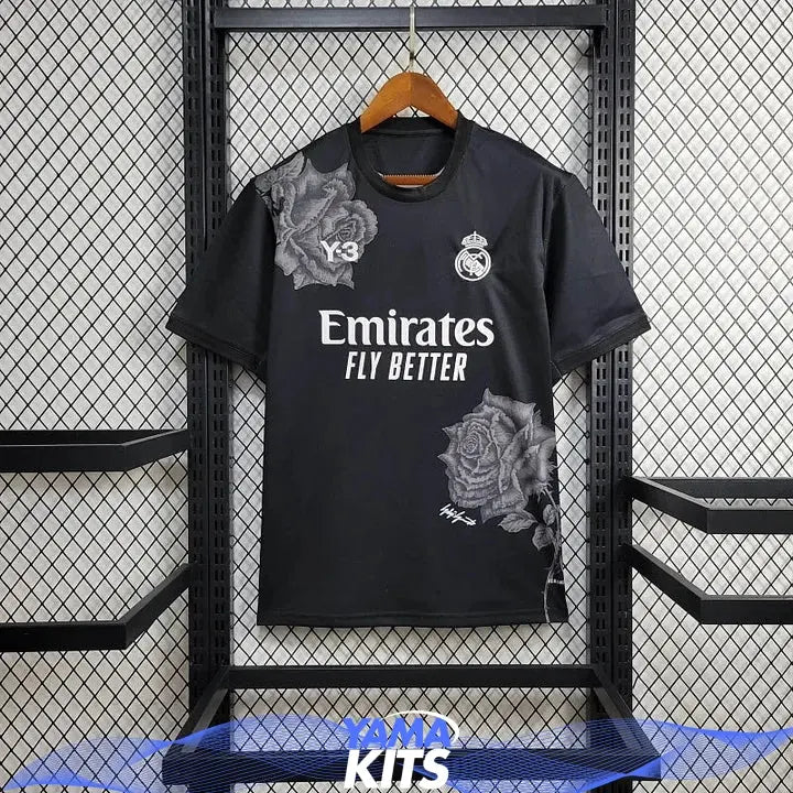Maillot Real Madrid concept « Fleur » noir 2023/2024 YamaKits Foot
