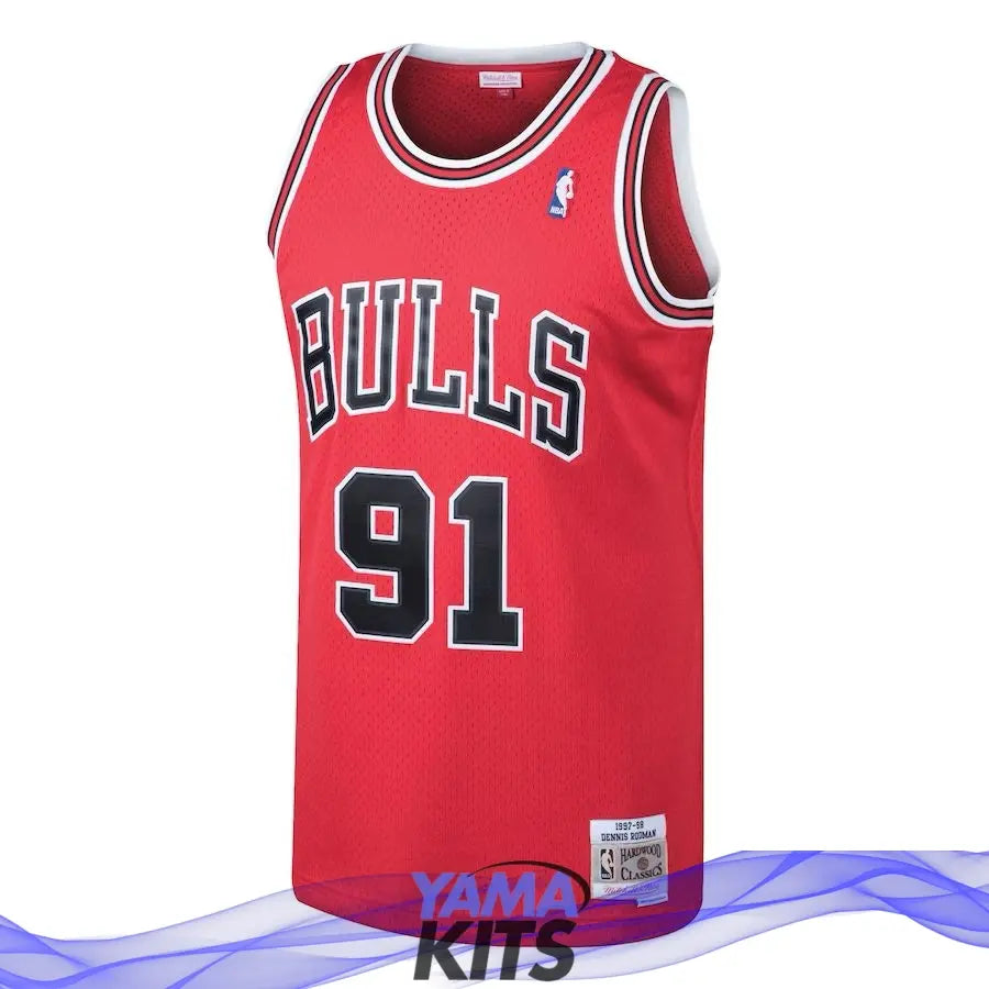 MAILLOT DENNIS RODMAN ROAD SWINGMAN CHIGACO BULLS VINTAGE