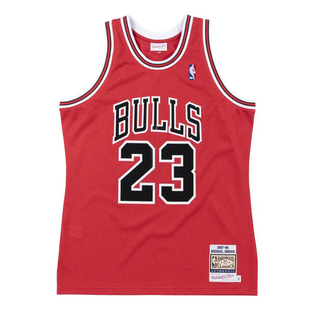 Michael Jordan Chicago Bulls Red NBA Jersey 1987-88 Mitchell &amp; Ness