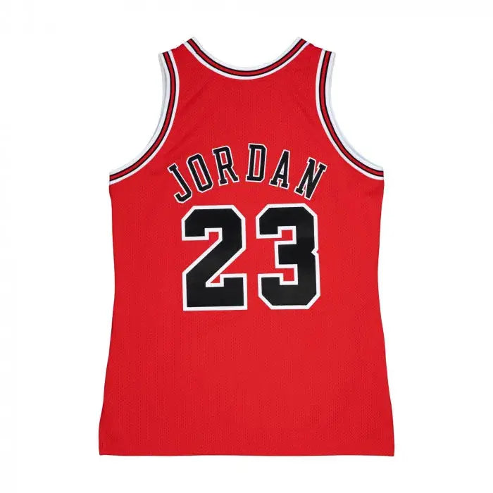 Michael Jordan Chicago Bulls RED '97 Finals Mitchell &amp; Ness NBA Jersey - Road Edition