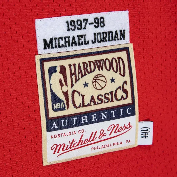 Michael Jordan Chicago Bulls RED '97 Finals Mitchell &amp; Ness NBA Jersey - Road Edition